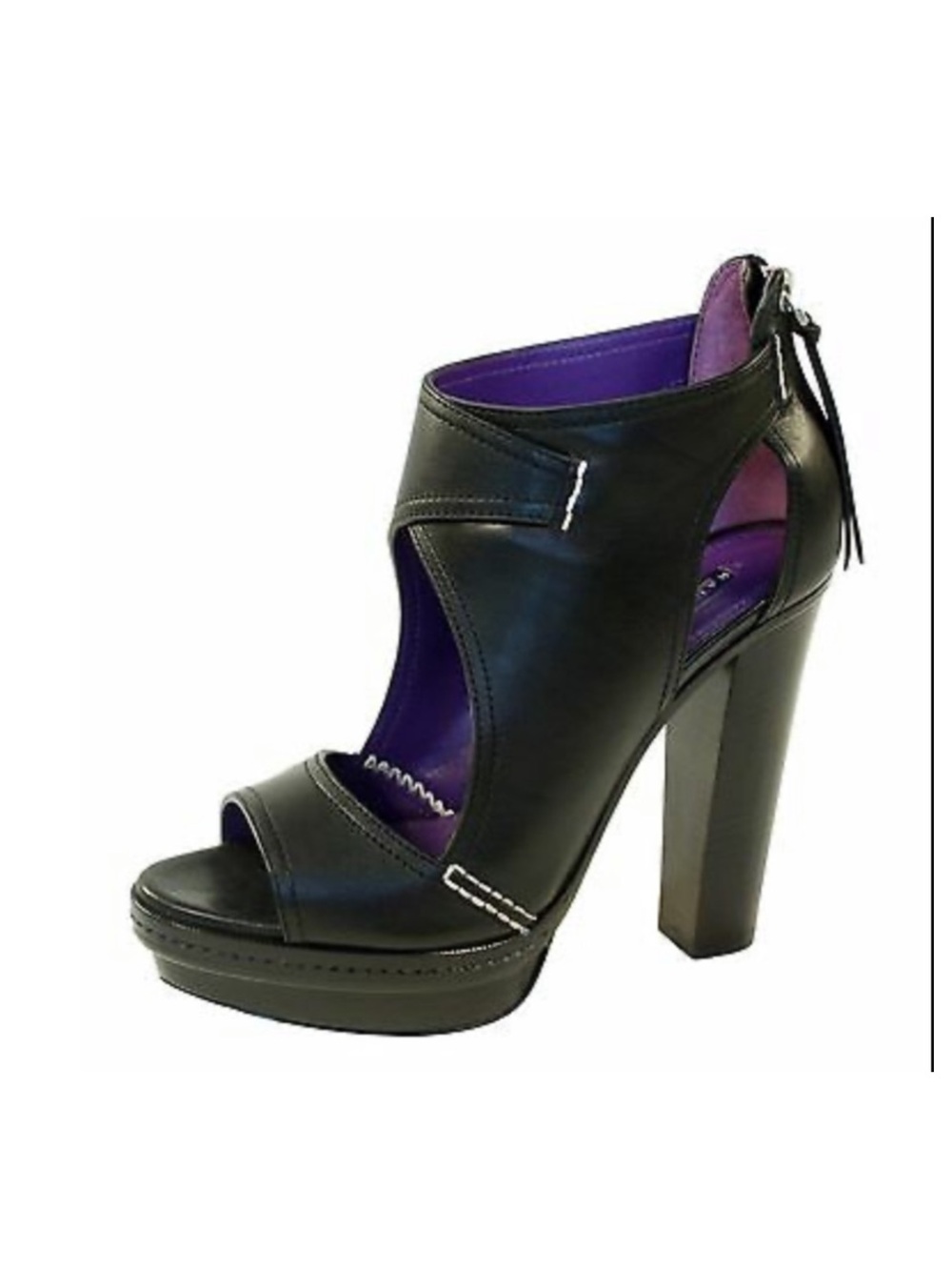 NIB Ralph Lauren Purple Label Gemina Booties Black